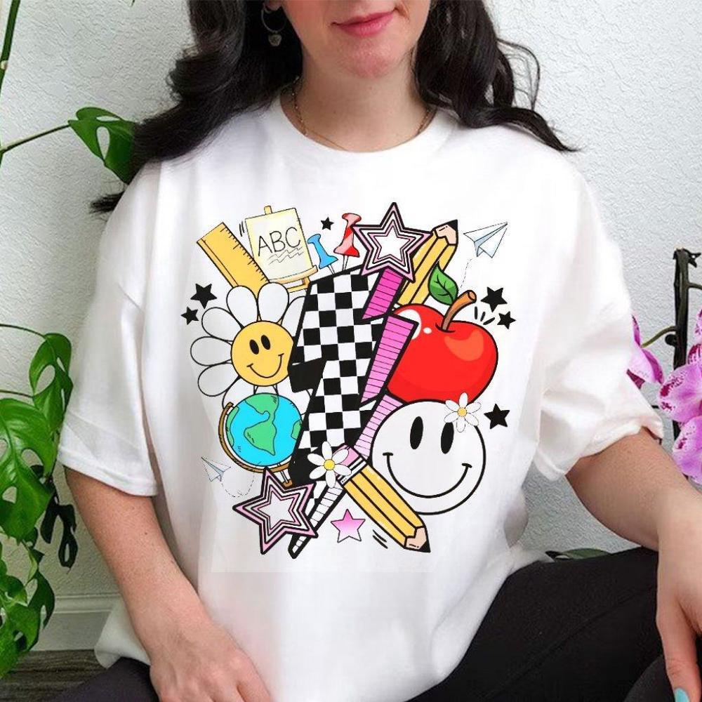 Retro Teacher Design Unisex Summer Design T-Shirt For Teacher Summer T-Shirt